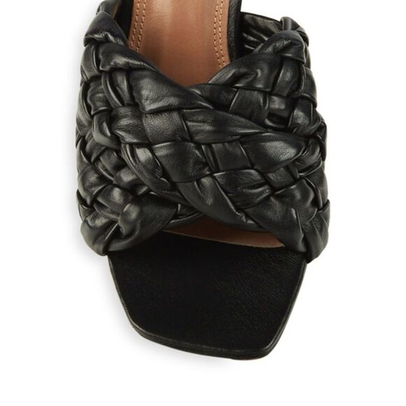 BCBGMAXAZRIA BARBA Black Woven Leather Sandals 8.5 - Picture 13 of 16